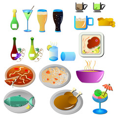Bar and restaurant icons