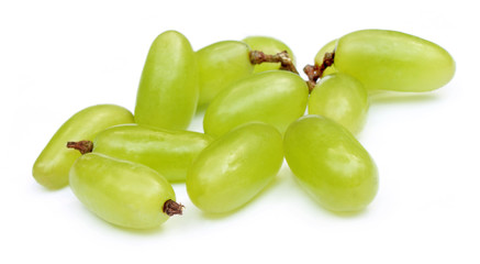 Fresh grapes isolated over white background