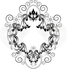 Vintage ornament for frame.Banner.