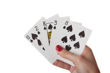 Flush of spades in hand