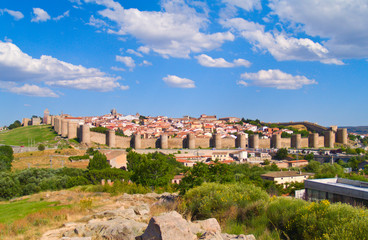 panorama of Avila, Spain