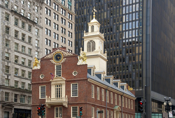 Obraz premium Boston old state house along the freedom trail
