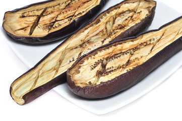 barbecued eggplants