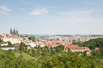 Naklejka na ściany i meble Prague skyline from Petrin Hill