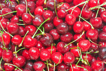 Healthy natural food, background. Cherry