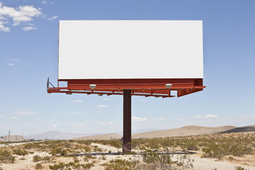 Big Blank Desert Billboard - obrazy, fototapety, plakaty