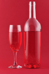 Pink Wine in Red