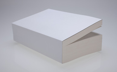 White plain paperback book
