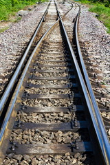 Fototapeta na wymiar Separate railway tracks