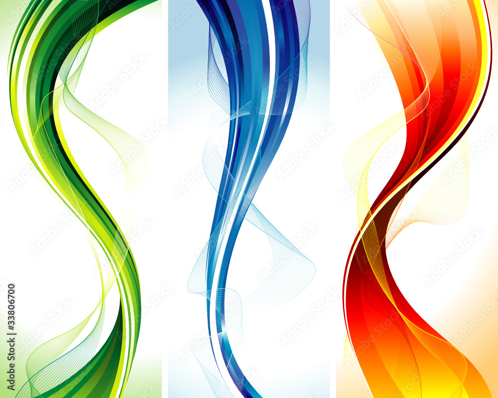 Aufkleber Vector set of floating elements vertical banners.