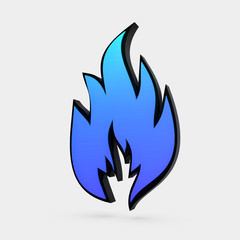 solid flame symbol