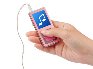 Mp3 player in hand
