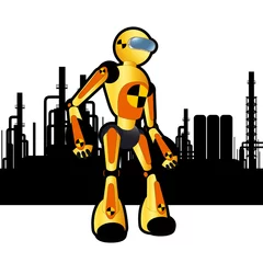 Photo sur Plexiglas Robots Robot d& 39 essai de centrale nucléaire de chantier de construction