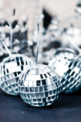 Silver Christmas balls