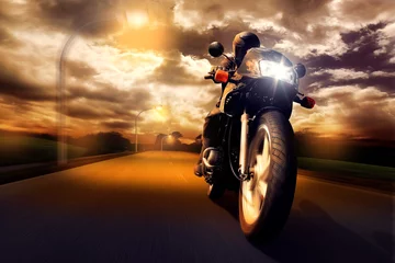 Photo sur Aluminium Moto Conduite de moto