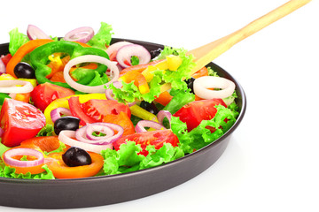 delicious vegetables on a wooden spoon