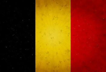 grunge style of flag of Belgium