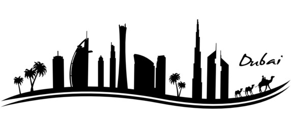 Skyline Dubai - obrazy, fototapety, plakaty