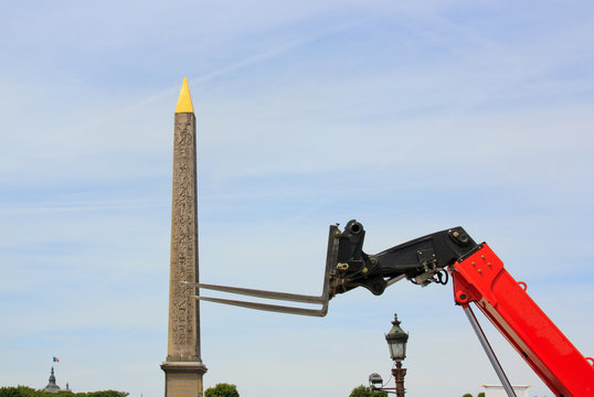 tentative enl&egrave;vement ob&eacute;lisque de la concorde (paris)