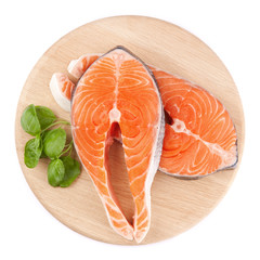 fresh salmon steak