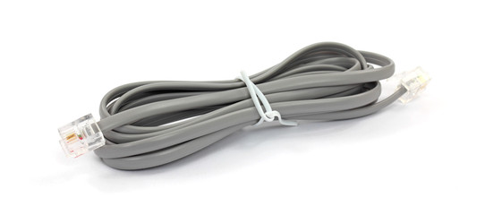 Gray telephone cord