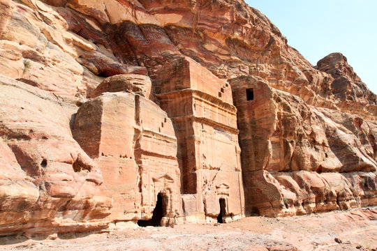 Tombs in Wadi al-Farasa valley, Petra