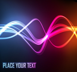 Cute glowing neon lights background illustration vector