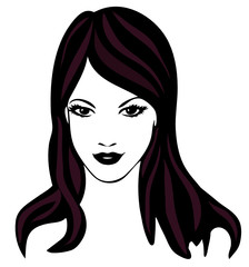 Junge Frau mit langem Haar