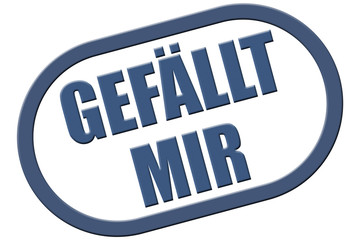 Stempel blau rel GEFÄLLT MIR