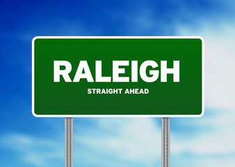 Raleigh, North Carolina Highway Sign