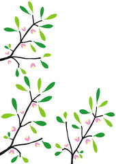 Obraz na płótnie Canvas flower on tree vector