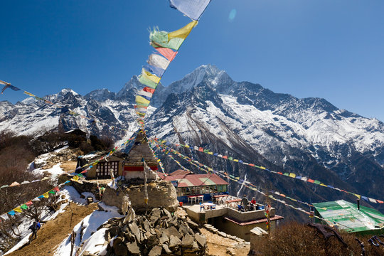 Prayer Flags and Mountain View