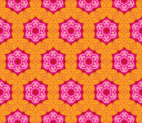 Seamless pattern with romantic flowers and leaves