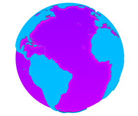 Earth isolated with white background