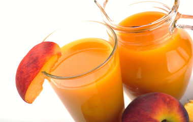 peach juice and fruit