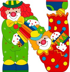 Clowns Letter N