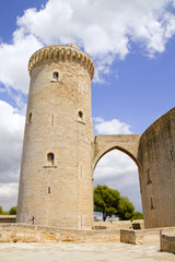 Fototapeta na wymiar Castle Castillo de Bellver in Majorca at Palma of Mallorca