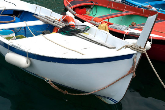 Traditional Italian fishing dinghy.