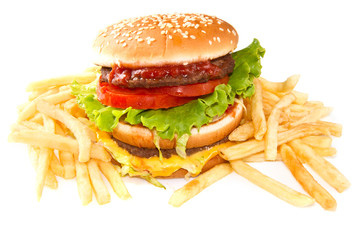 hamburger with potatoes