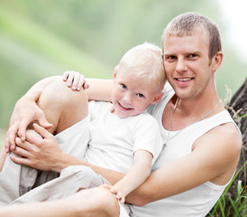 Fototapeta premium father and son