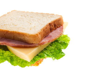 sandwiches with cheese and ham .
