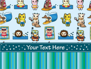 summer animal sport card