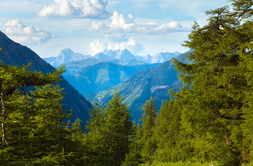 Fototapeta na wymiar Alpy latem widok