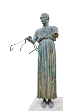 recommend clip art: Statue Charioteer in Delphi museum, Greece