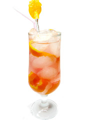 alcoholic wine cocktail with ice