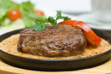 Delicious Meat in a Restaurant
