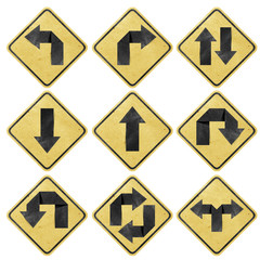 arrow and traffic sign tag recycled paper craft