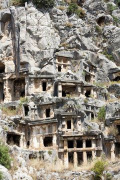 Ancient Lycian tombs in Myra