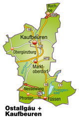 Landkreise Ostallgäu + Kaufbeuren Variante 1