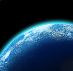 illustration of  deep space planet background